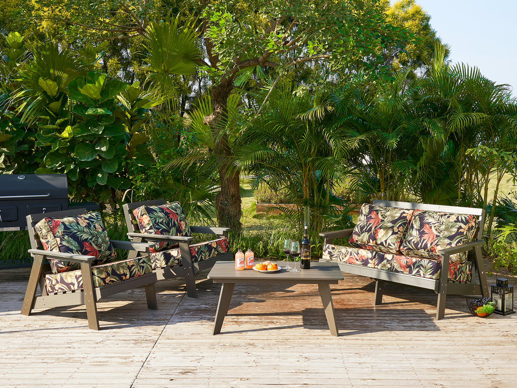 ARTPLAN Deep Seat Outdoor Cushion,Set 24"x24"x6" ,18x24" Bench Outdoor Chair Cushions, Polyester Fill Back for Patio Furniture ,Square