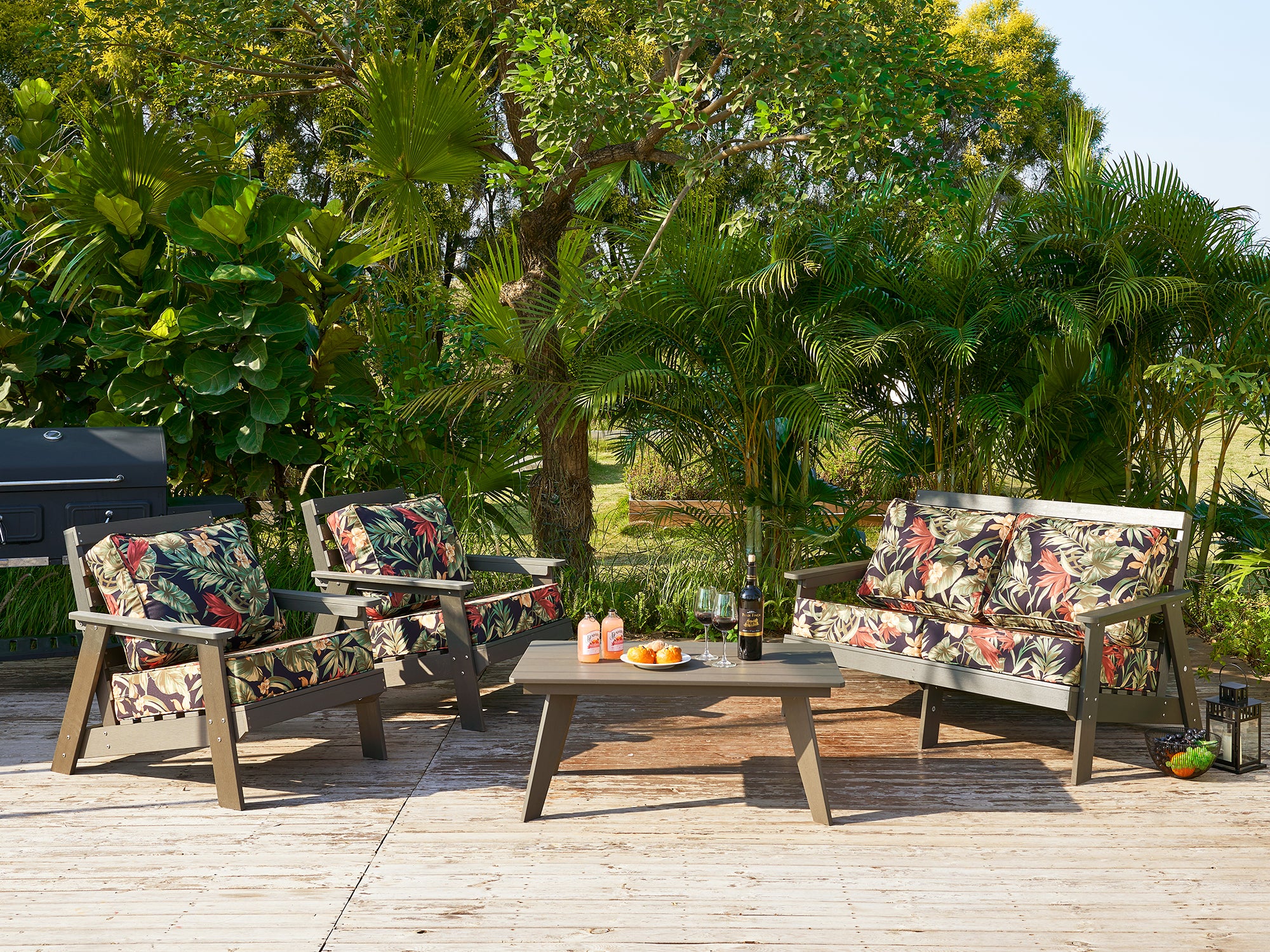 ARTPLAN Deep Seat Outdoor Cushion,Set 24"x24"x6" ,18x24" Bench Outdoor Chair Cushions, Polyester Fill Back for Patio Furniture ,Square