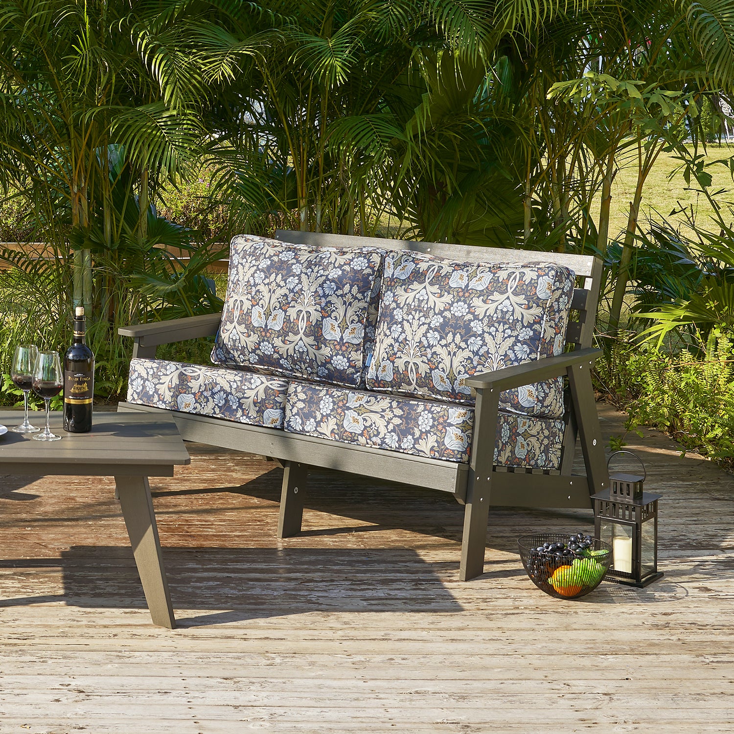 ARTPLAN Deep Seat Outdoor Cushion,Set 24"x24"x6" ,18x24" Bench Outdoor Chair Cushions, Polyester Fill Back for Patio Furniture ,Square