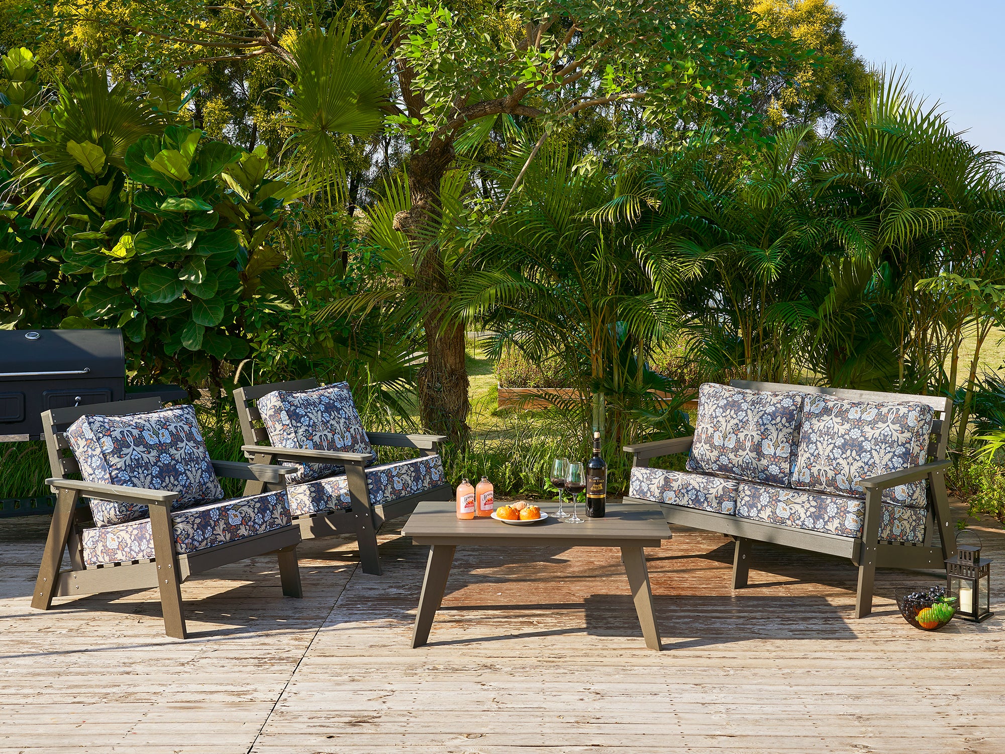 ARTPLAN Deep Seat Outdoor Cushion,Set 24"x24"x6" ,18x24" Bench Outdoor Chair Cushions, Polyester Fill Back for Patio Furniture ,Square
