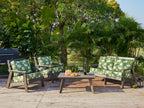 ARTPLAN Deep Seat Outdoor Cushion,Set 24"x24"x6" ,18x24" Bench Outdoor Chair Cushions, Polyester Fill Back for Patio Furniture ,Square