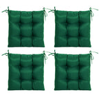 ARTPLANT Outdoor Dinning Seat Pads Cushions with Tie 19"x19"x4",Square Wicker Outdoor Tufted Chair Cushion,Set of 2