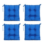 ARTPLANT Outdoor Dinning Seat Pads Cushions with Tie 19"x19"x4",Square Wicker Outdoor Tufted Chair Cushion,Set of 2