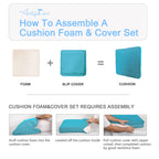 ARTPLAN Patio Bench Cushions Set of 5, Outdoor Sofa Cushions | All-Weather Fabric | Lumbar Support Pillows | Waterproof & Fade-Resistant for Sectionals