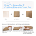 ARTPLAN Patio Bench Cushions Set of 5, Outdoor Sofa Cushions | All-Weather Fabric | Lumbar Support Pillows | Waterproof & Fade-Resistant for Sectionals