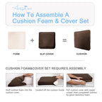 ARTPLAN Patio Bench Cushions Set of 5, Outdoor Sofa Cushions | All-Weather Fabric | Lumbar Support Pillows | Waterproof & Fade-Resistant for Sectionals