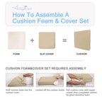 ARTPLAN Patio Bench Cushions Set of 5, Outdoor Sofa Cushions | All-Weather Fabric | Lumbar Support Pillows | Waterproof & Fade-Resistant for Sectionals