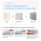 ARTPLAN Patio Bench Cushions Set of 5, Outdoor Sofa Cushions | All-Weather Fabric | Lumbar Support Pillows | Waterproof & Fade-Resistant for Sectionals