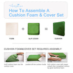 ARTPLAN Patio Bench Cushions Set of 5, Outdoor Sofa Cushions | All-Weather Fabric | Lumbar Support Pillows | Waterproof & Fade-Resistant for Sectionals