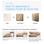 ARTPLAN Patio Bench Cushions Set of 5, Outdoor Sofa Cushions | All-Weather Fabric | Lumbar Support Pillows | Waterproof & Fade-Resistant for Sectionals
