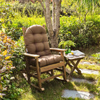 ARTPLAN Outdoor Adirondack Chair Cushion for Patio Furniture,Tufted Thick Seat & Round High Back Rocking Oudoor Colorful Cushion, 48"x21"x4" inches,Fade-Resistant