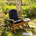 ARTPLAN Outdoor Adirondack Chair Cushion for Patio Furniture,Tufted Thick Seat & Round High Back Rocking Oudoor Colorful Cushion, 48"x21"x4" inches,Fade-Resistant