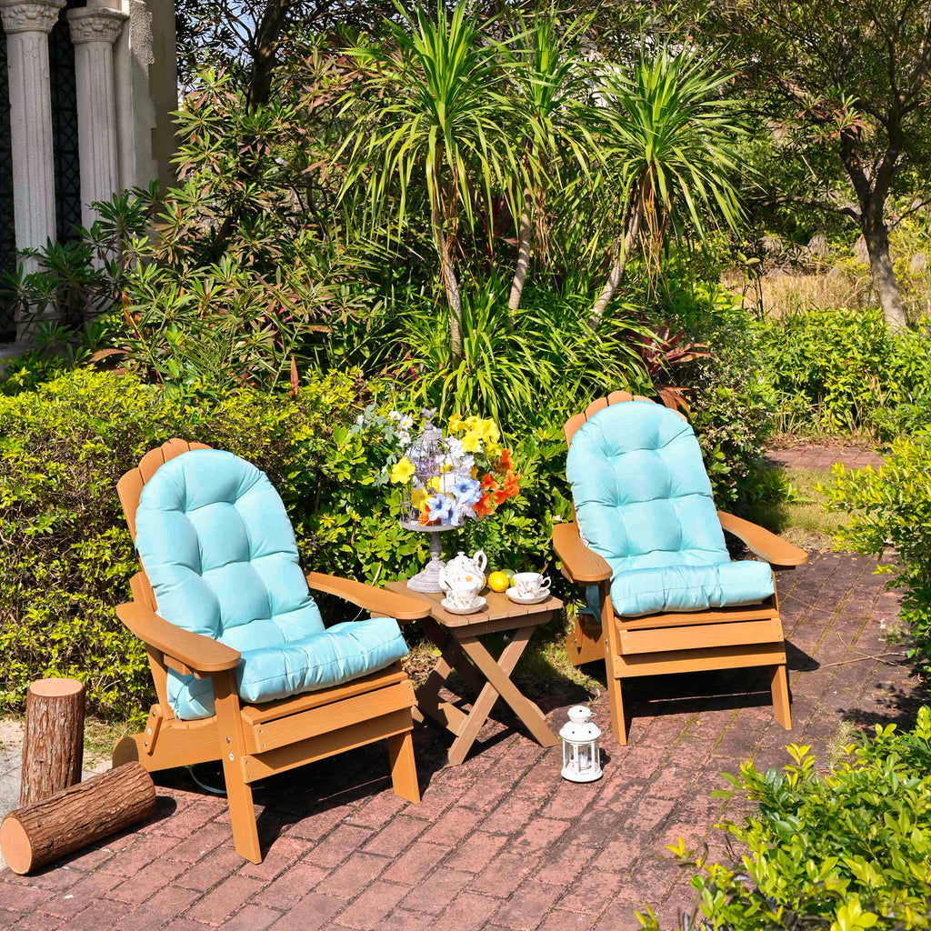 ARTPLAN Outdoor Adirondack Chair Cushion for Patio Furniture,Tufted Thick Seat & Round High Back Rocking Oudoor Colorful Cushion, 48"x21"x4" inches,Fade-Resistant