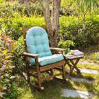 ARTPLAN Outdoor Adirondack Chair Cushion for Patio Furniture,Tufted Thick Seat & Round High Back Rocking Oudoor Colorful Cushion, 48"x21"x4" inches,Fade-Resistant