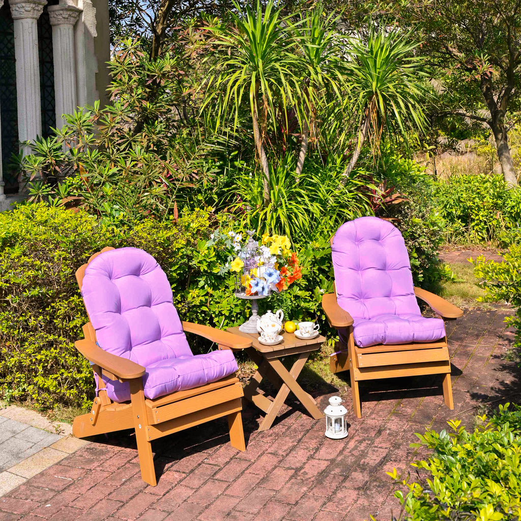 ARTPLAN Outdoor Adirondack Chair Cushion for Patio Furniture,Tufted Thick Seat & Round High Back Rocking Oudoor Colorful Cushion, 48"x21"x4" inches,Fade-Resistant