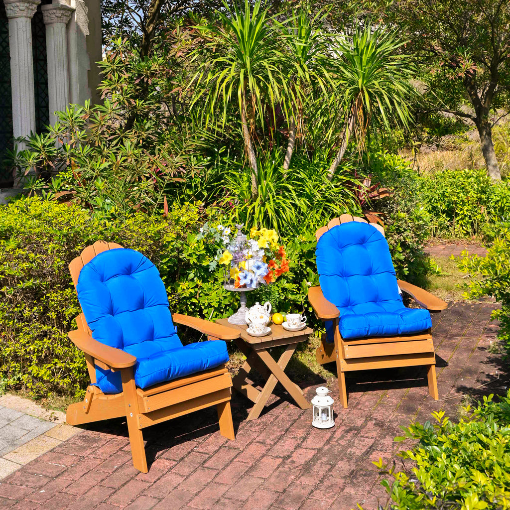 ARTPLAN Outdoor Adirondack Chair Cushion for Patio Furniture,Tufted Thick Seat & Round High Back Rocking Oudoor Colorful Cushion, 48"x21"x4" inches,Fade-Resistant
