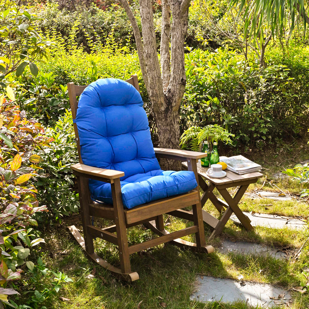 ARTPLAN Outdoor Adirondack Chair Cushion for Patio Furniture,Tufted Thick Seat & Round High Back Rocking Oudoor Colorful Cushion, 48"x21"x4" inches,Fade-Resistant