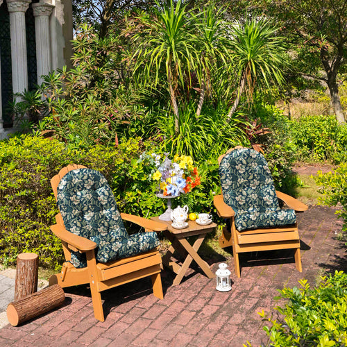 ARTPLAN Outdoor Adirondack Chair Cushion for Patio Furniture,Tufted Thick Seat & Round High Back Rocking Oudoor Colorful Cushion, 48"x21"x4" inches,Fade-Resistant,Floral