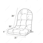 ARTPLAN Outdoor Adirondack Chair Cushion for Patio Furniture,Tufted Thick Seat & Round High Back Rocking Oudoor Colorful Cushion, 48"x21"x4" inches,Fade-Resistant