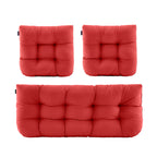 ARTPLAN Outdoor Chair Cushions,3 Piece Loveseat Outdoor Cushions Set,Tufted/Wicker Patio Cushion for Patio Furniture All Weather,44"x19"x5"