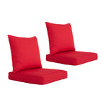 ARTPLAN 2-Piece Deep Seat Cushion Set with Backrest - Multiple Colors | All-Weather Outdoor Sofa Cushions for Sectionals & Patio Conversation Sets