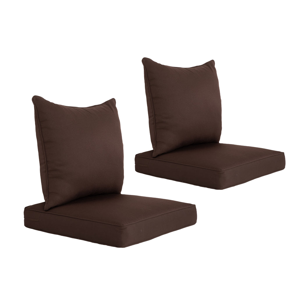 ARTPLAN 2-Piece Deep Seat Cushion Set with Backrest - Multiple Colors | All-Weather Outdoor Sofa Cushions for Sectionals & Patio Conversation Sets