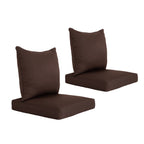 ARTPLAN 2-Piece Deep Seat Cushion Set with Backrest - Multiple Colors | All-Weather Outdoor Sofa Cushions for Sectionals & Patio Conversation Sets