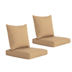 ARTPLAN 2-Piece Deep Seat Cushion Set with Backrest - Multiple Colors | All-Weather Outdoor Sofa Cushions for Sectionals & Patio Conversation Sets