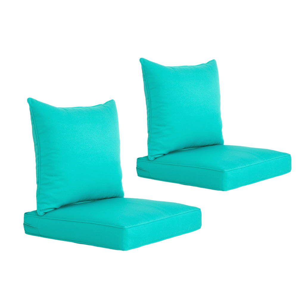 ARTPLAN 2-Piece Deep Seat Cushion Set with Backrest - Multiple Colors | All-Weather Outdoor Sofa Cushions for Sectionals & Patio Conversation Sets