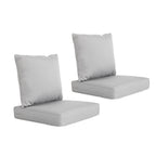 ARTPLAN 2-Piece Deep Seat Cushion Set with Backrest - Multiple Colors | All-Weather Outdoor Sofa Cushions for Sectionals & Patio Conversation Sets