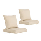 ARTPLAN 2-Piece Deep Seat Cushion Set with Backrest - Multiple Colors | All-Weather Outdoor Sofa Cushions for Sectionals & Patio Conversation Sets