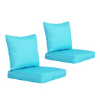 ARTPLAN 2-Piece Deep Seat Cushion Set with Backrest - Multiple Colors | All-Weather Outdoor Sofa Cushions for Sectionals & Patio Conversation Sets