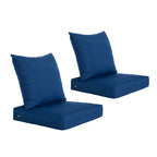 ARTPLAN 2-Piece Deep Seat Cushion Set with Backrest - Multiple Colors | All-Weather Outdoor Sofa Cushions for Sectionals & Patio Conversation Sets