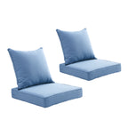 ARTPLAN 2-Piece Deep Seat Cushion Set with Backrest - Multiple Colors | All-Weather Outdoor Sofa Cushions for Sectionals & Patio Conversation Sets