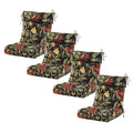 ARTPLAN Patio Chair Cushions Combined Seat and Back,Tufted Outdoor Swivel Chair Cushion with Tie,40"x20"x4"，Floral