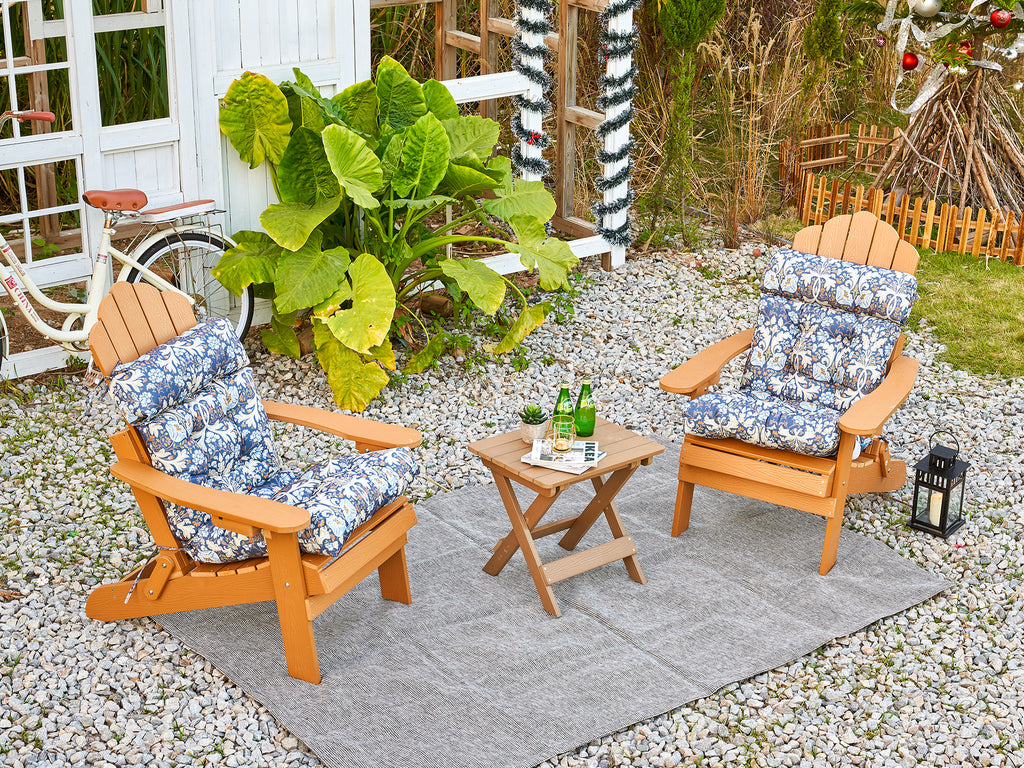 ARTPLAN Patio Chair Cushions Combined Seat and Back,Tufted Outdoor Swivel Chair Cushion with Tie,40"x20"x4"，Floral