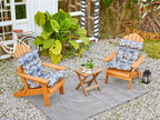 ARTPLAN Patio Chair Cushions Combined Seat and Back,Tufted Outdoor Swivel Chair Cushion with Tie,40"x20"x4"，Floral
