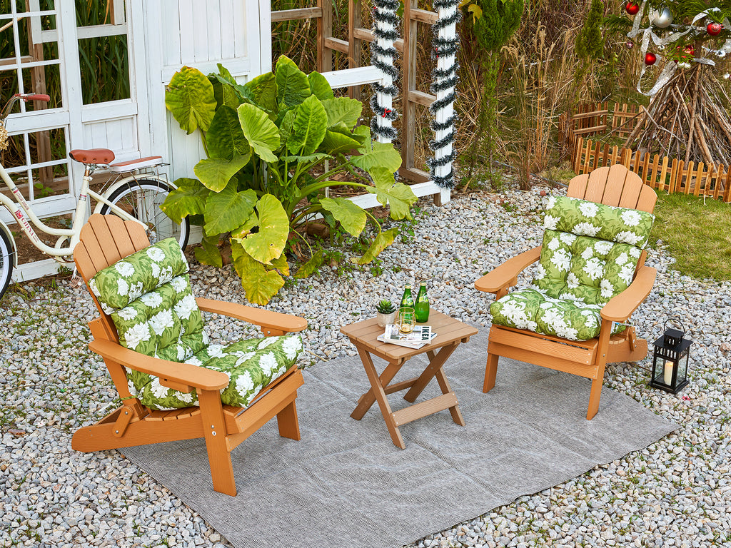 ARTPLAN Patio Chair Cushions Combined Seat and Back,Tufted Outdoor Swivel Chair Cushion with Tie,40"x20"x4"，Floral