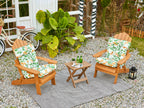 ARTPLAN Patio Chair Cushions Combined Seat and Back,Tufted Outdoor Swivel Chair Cushion with Tie,40"x20"x4"，Floral