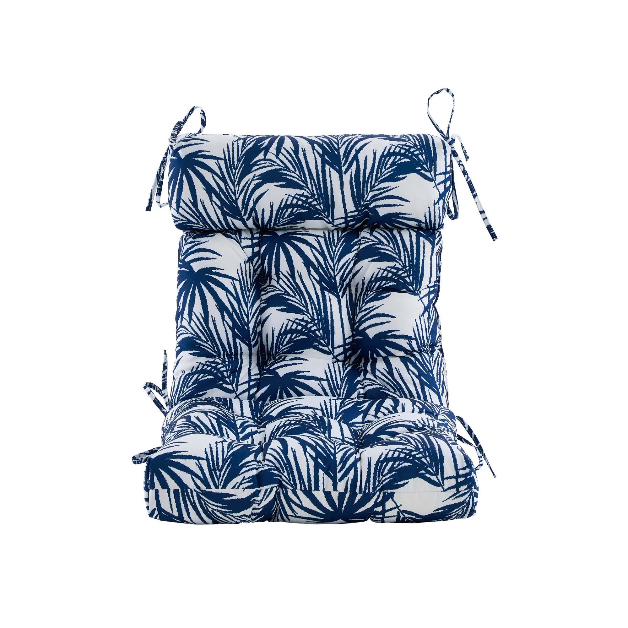 ARTPLAN Patio Chair Cushions Combined Seat and Back,Tufted Outdoor Swivel Chair Cushion with Tie,40"x20"x4"，Floral
