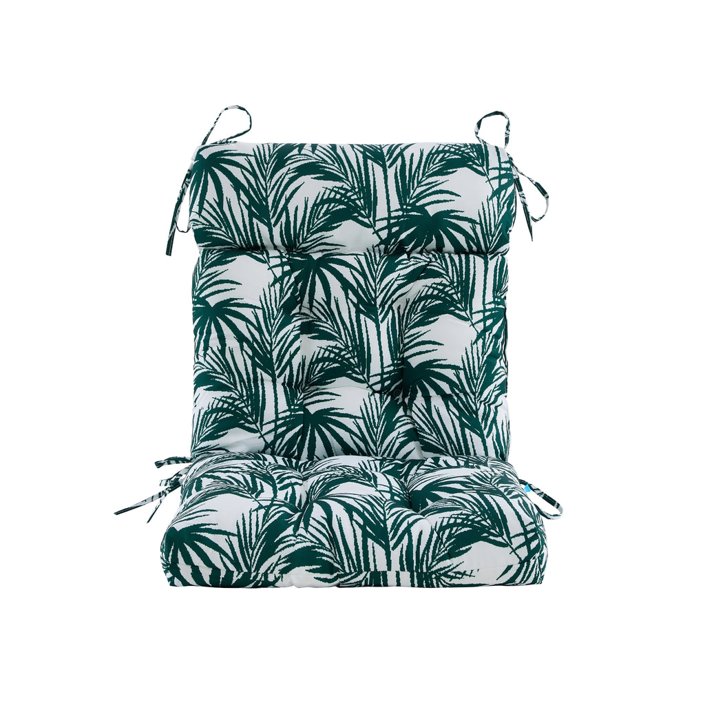 ARTPLAN Patio Chair Cushions Combined Seat and Back,Tufted Outdoor Swivel Chair Cushion with Tie,40"x20"x4"，Floral