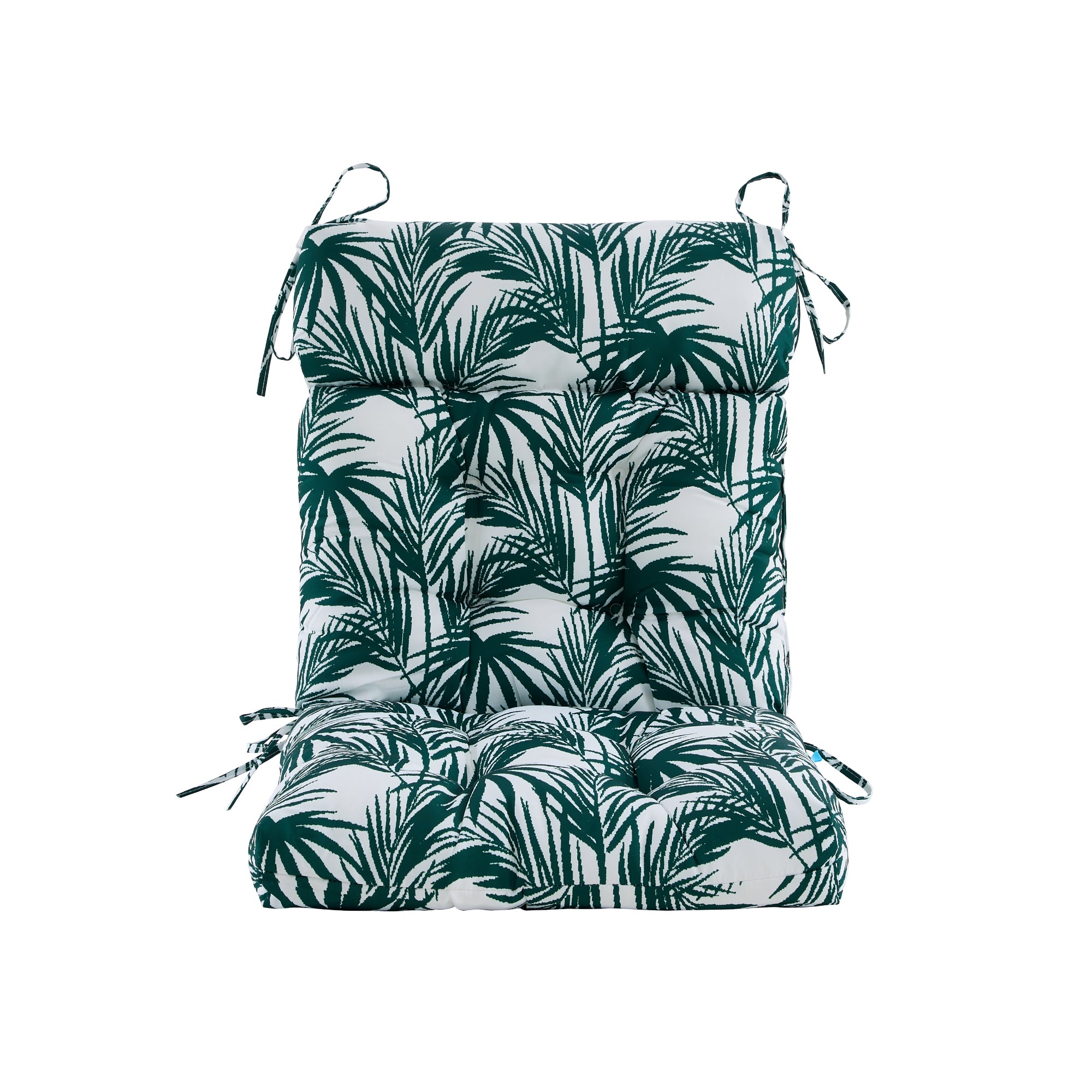 ARTPLAN Patio Chair Cushions Combined Seat and Back,Tufted Outdoor Swivel Chair Cushion with Tie,40"x20"x4"，Floral