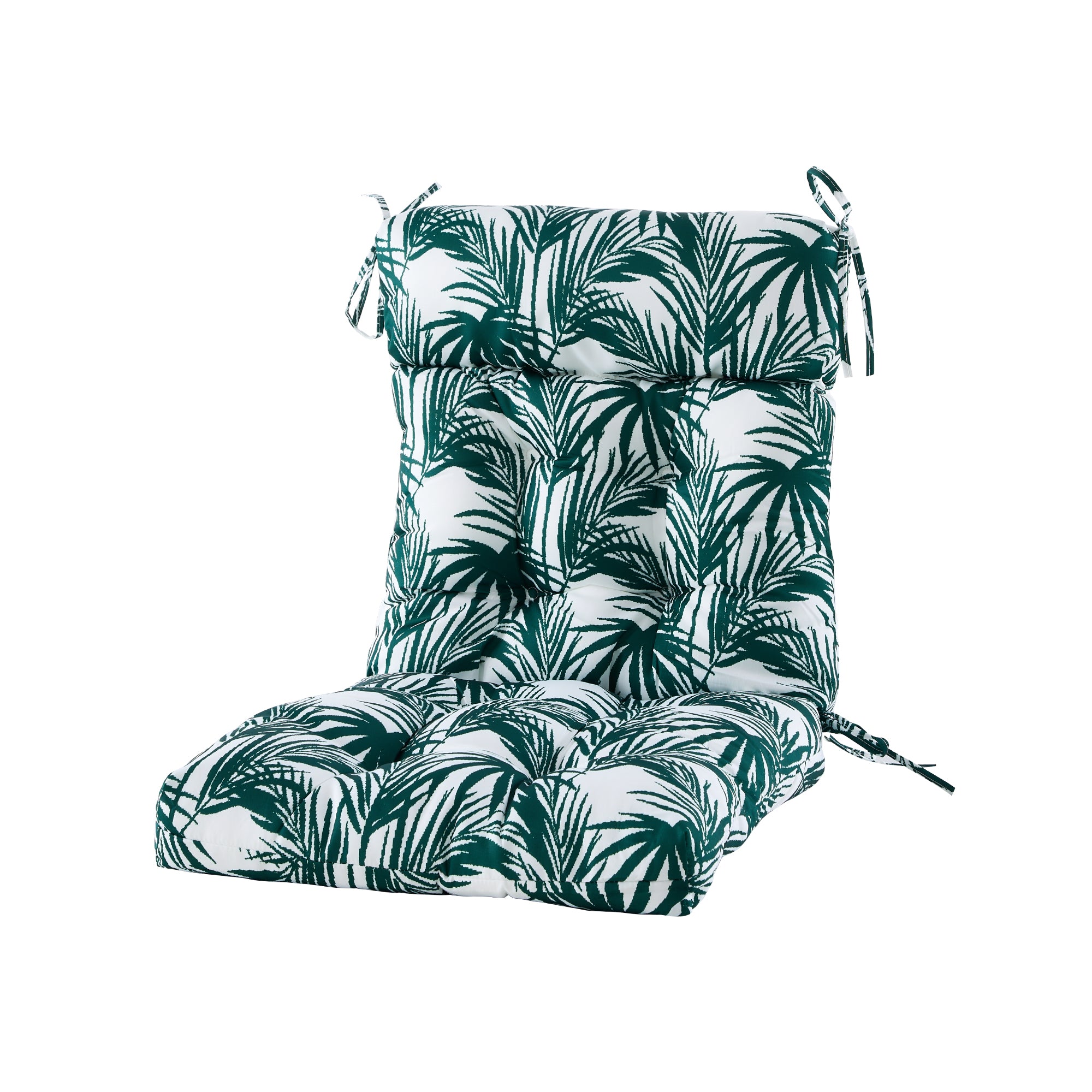 ARTPLAN Patio Chair Cushions Combined Seat and Back,Tufted Outdoor Swivel Chair Cushion with Tie,40"x20"x4"，Floral
