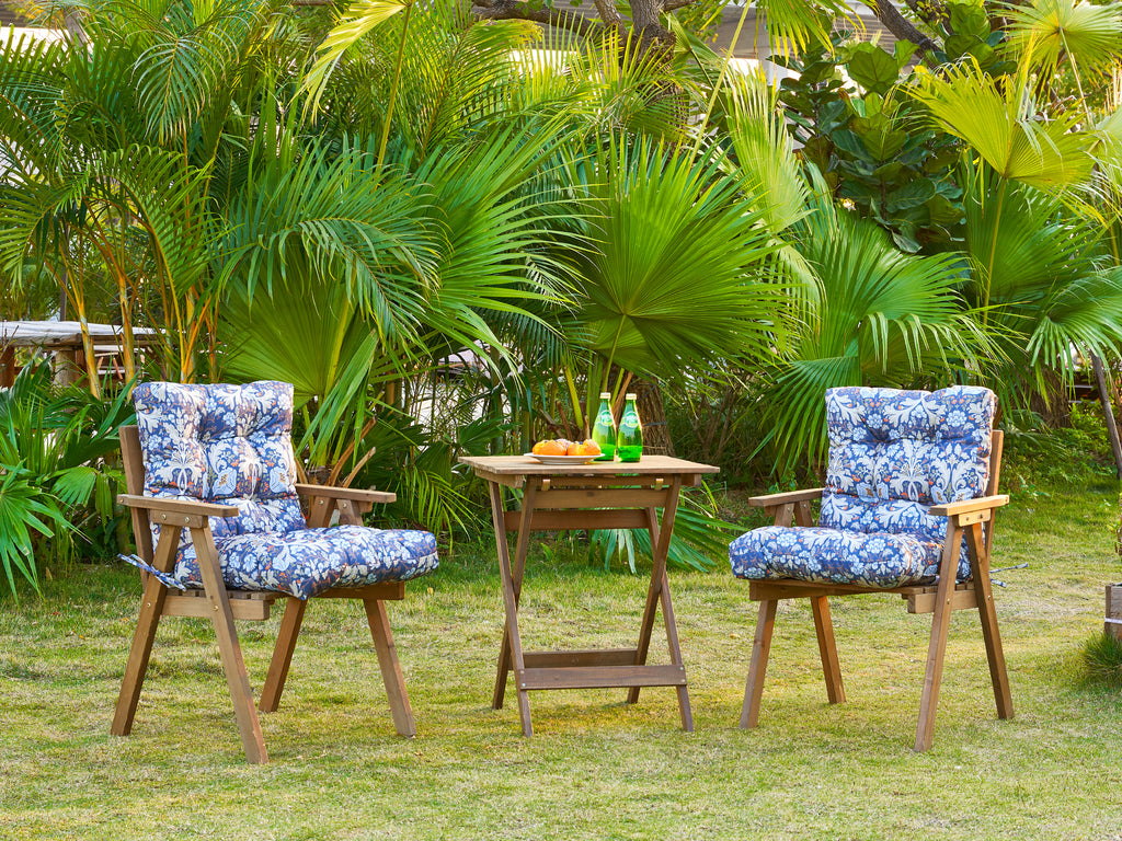 ARTPLAN Patio Chair Cushions Combined Seat and Back,Tufted Outdoor Swivel Chair Cushion with Tie,40"x20"x4",Floral