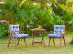 ARTPLAN Patio Chair Cushions Combined Seat and Back,Tufted Outdoor Swivel Chair Cushion with Tie,40"x20"x4",Floral