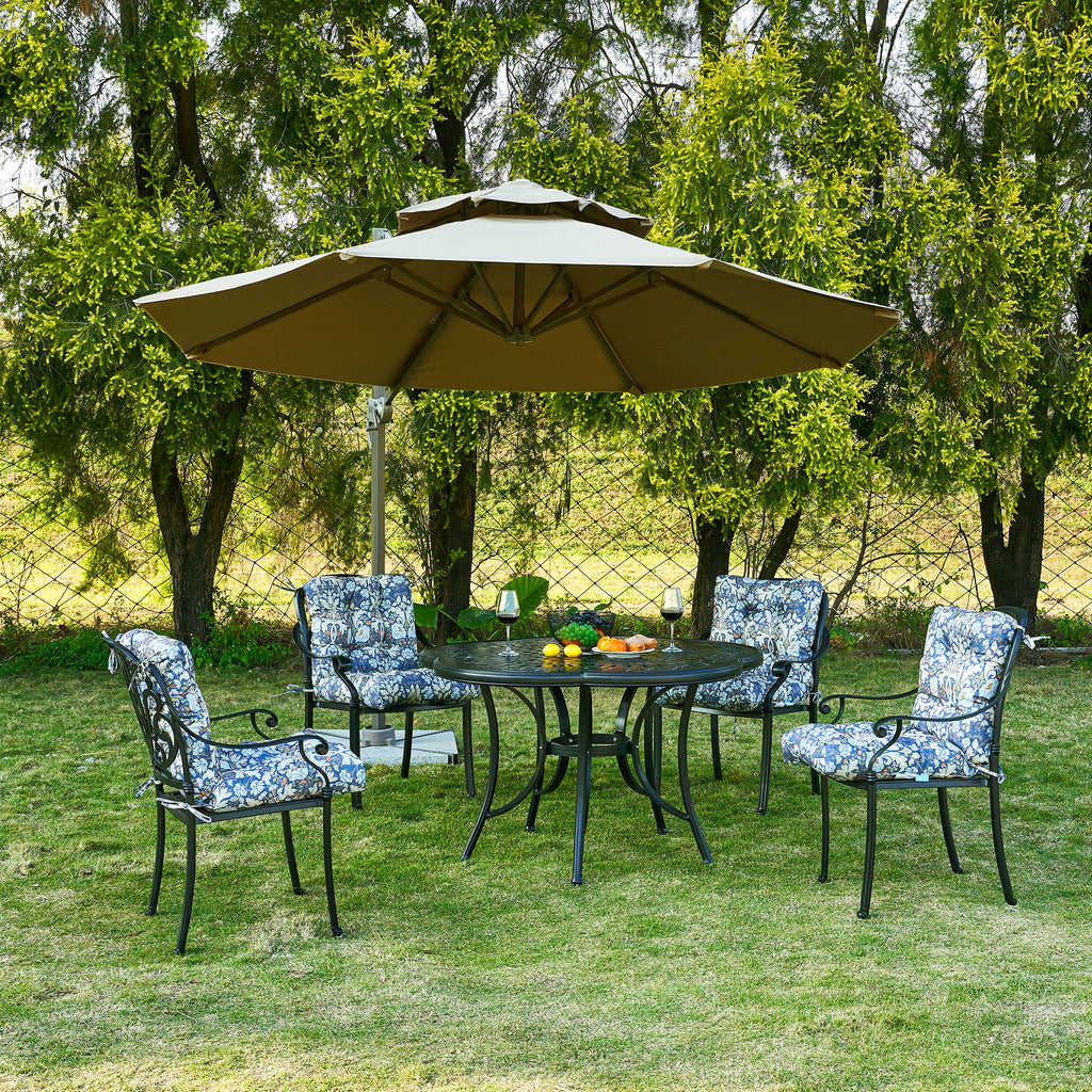 ARTPLAN Patio Chair Cushions Combined Seat and Back,Tufted Outdoor Swivel Chair Cushion with Tie,40"x20"x4",Floral
