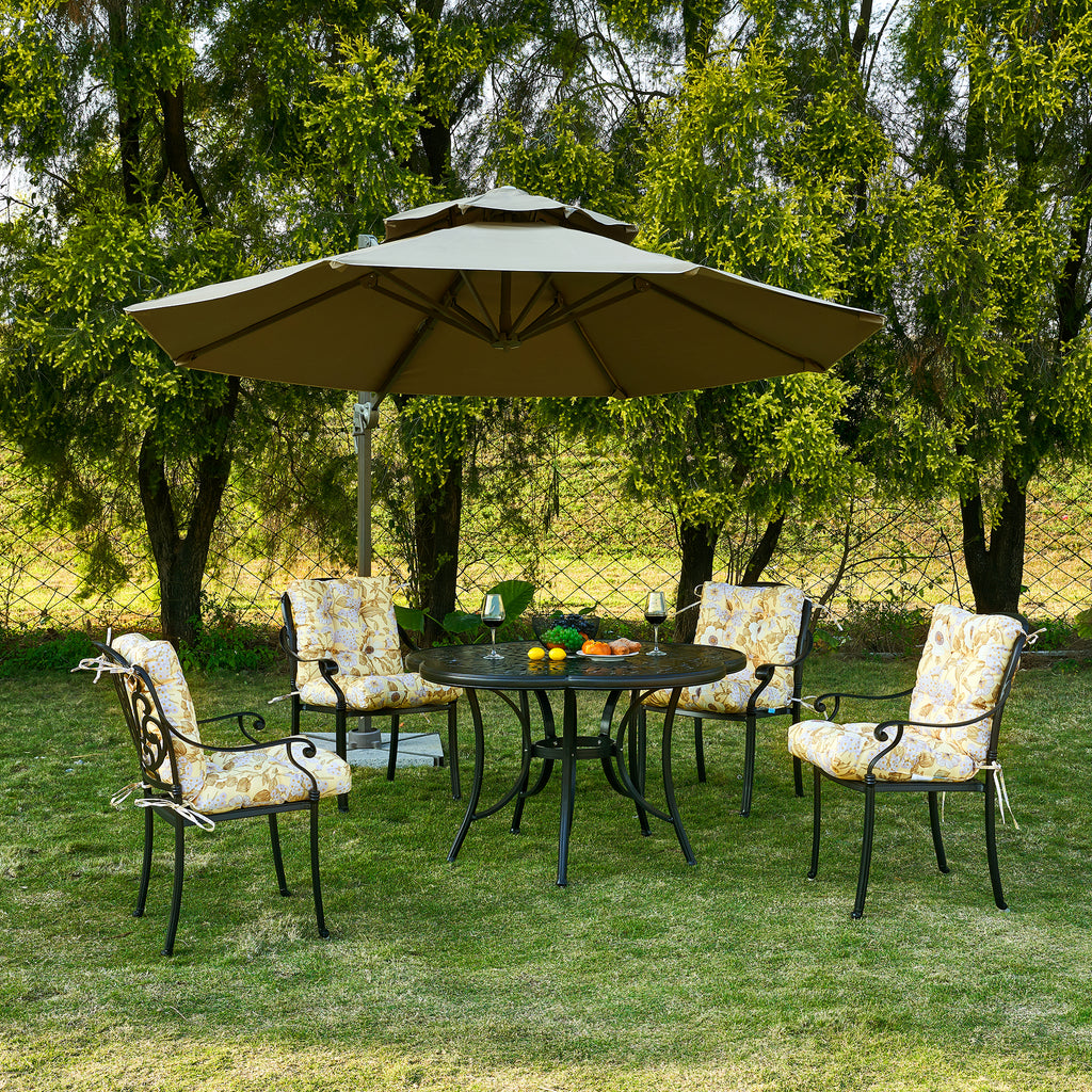 ARTPLAN Patio Chair Cushions Combined Seat and Back,Tufted Outdoor Swivel Chair Cushion with Tie,40"x20"x4",Floral