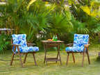 ARTPLAN Patio Chair Cushions Combined Seat and Back,Tufted Outdoor Swivel Chair Cushion with Tie,40"x20"x4",Floral
