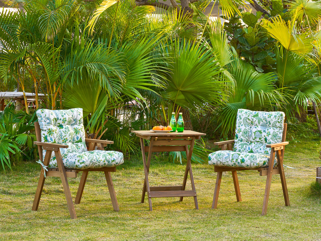 ARTPLAN Patio Chair Cushions Combined Seat and Back,Tufted Outdoor Swivel Chair Cushion with Tie,40"x20"x4",Floral