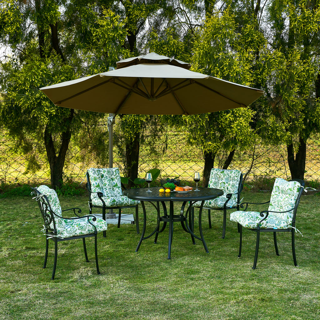 ARTPLAN Patio Chair Cushions Combined Seat and Back,Tufted Outdoor Swivel Chair Cushion with Tie,40"x20"x4",Floral